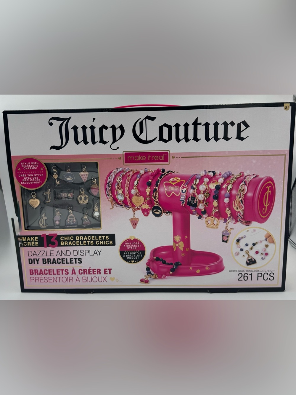 Juicy Couture Dazzle & Display DIY Bracelet Kit 261 Pc Make It Real NEW